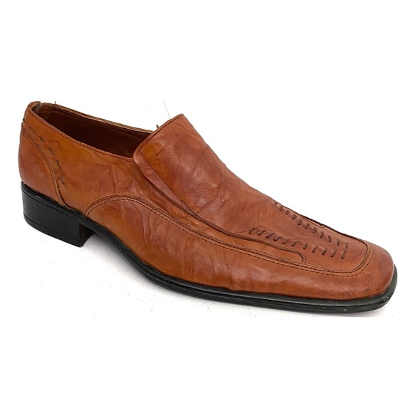 3/$10 Foremost Dress Shoes 7 (40) Brown Leather - Picture 2 of 10
